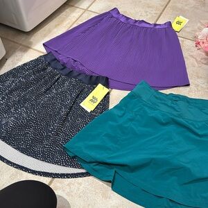 Three Target brand All In Motion skorts